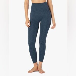 Beyond Yoga Heather Rib High Waist Midi Leggings Blue Green Small